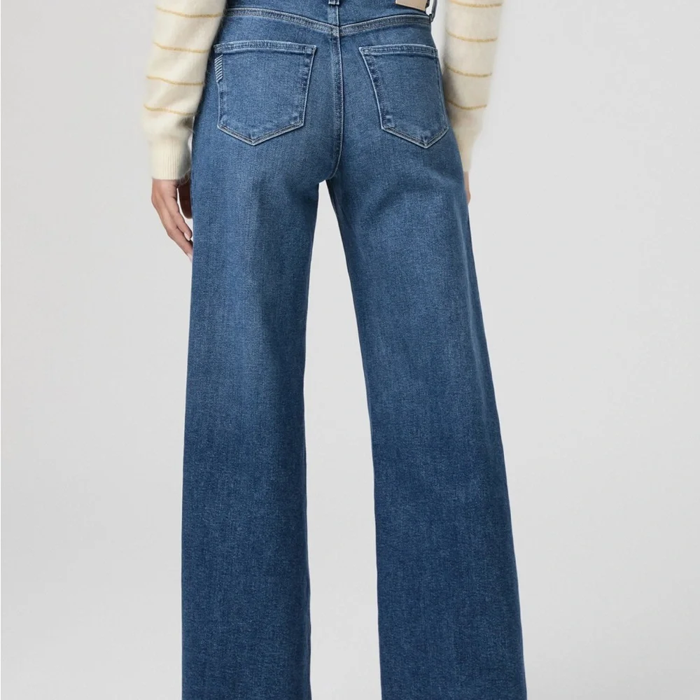 PAIGE Anesssa 31” length Wide Leg Jeans  sz 30 - Picture 3 of 5